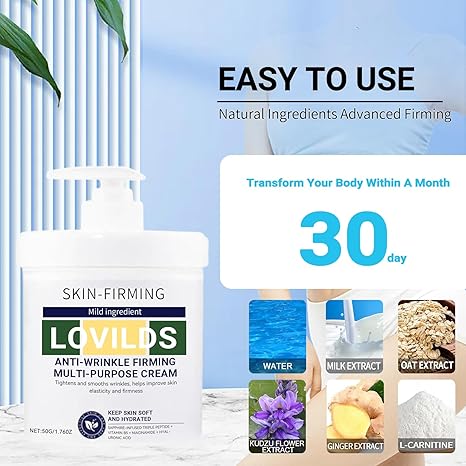 Lovilds - Crema rejuvenecedora reafirmante para la piel, crema reafirmante avanzada y reductora de arrugas Lovilds para todo tipo de piel