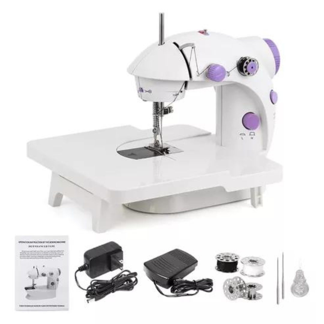 Máquina De Coser Para Principiantes Con Pedal – 12 Puntadas, 2 Velocidades, Manual En 5 Idiomas (MEGLE FHSM-505)