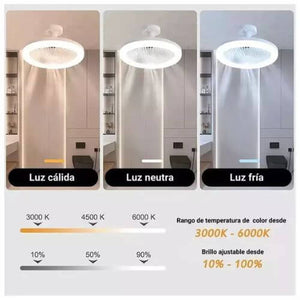 FOCO VENTILADOR LED CON AROMATIZADOR 3 EN 1