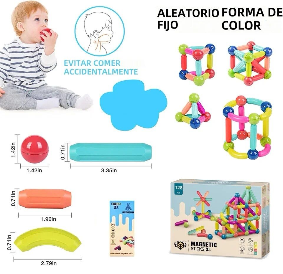 Juego de Bloques Magnéticos 42 Piezas