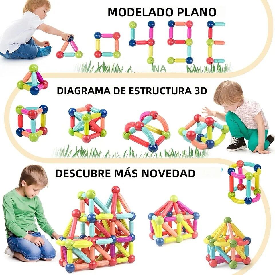 Juego de Bloques Magnéticos 42 Piezas